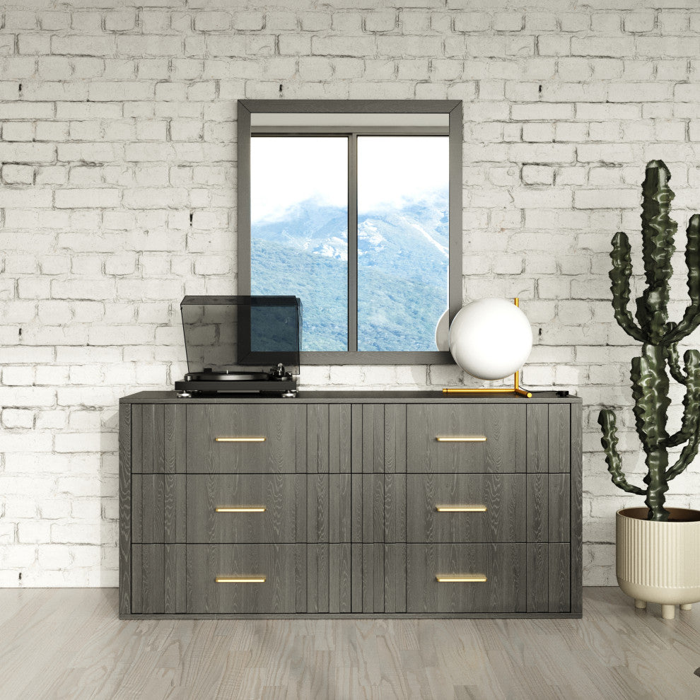 Modrest Manchester- Contemporary Dark Gray Dresser