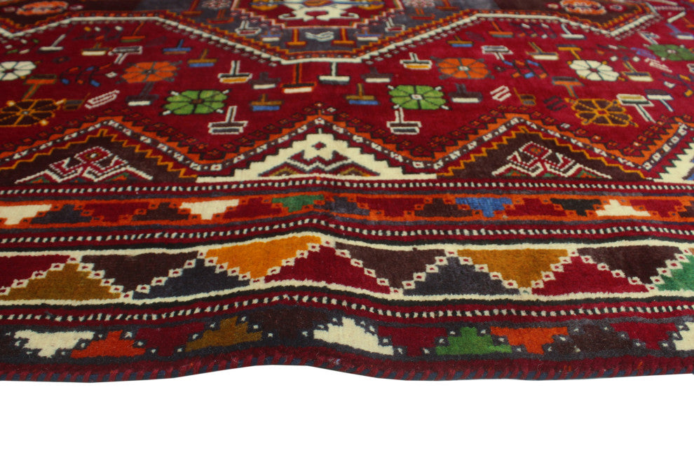 Fine Vintage Distressed Ilhom Red Rug