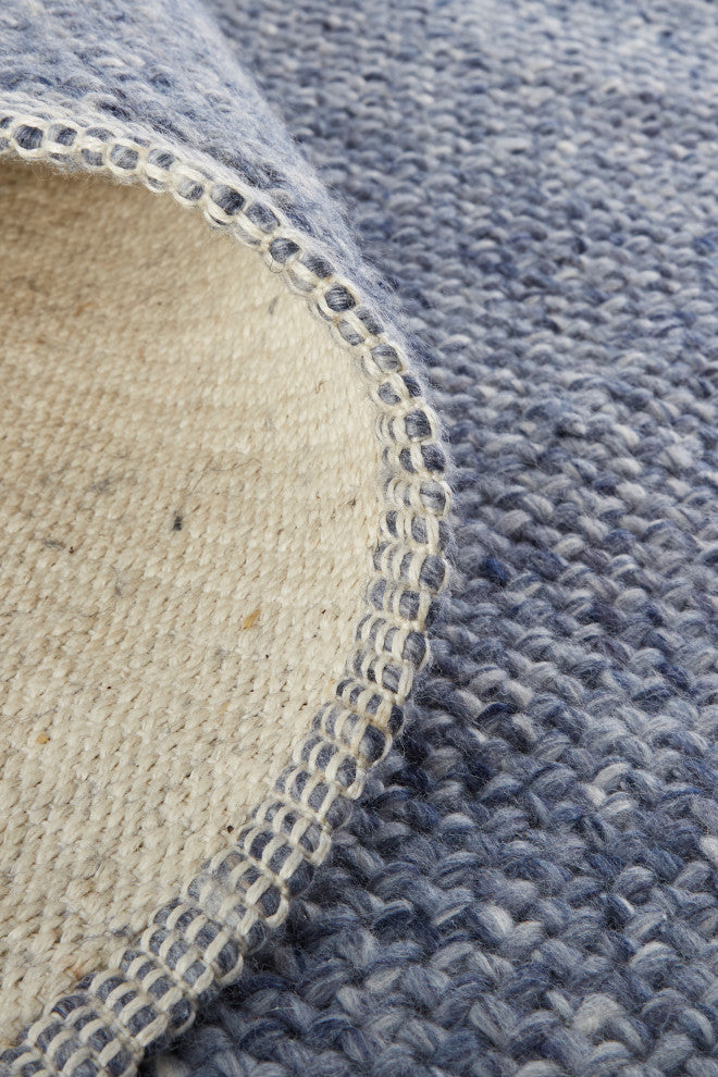 Weave & Wander Siona Space Dyed Flatweave Rug, Navy, 12' X 15'