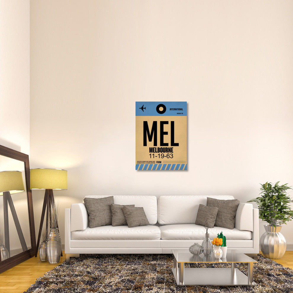 "MEL Melbourne Luggage Tag 1" Fine Art Print