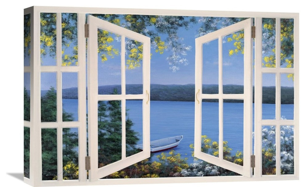 "Island Time with Window" Stretched Canvas Giclee by Diane Romanello, 24"x16"