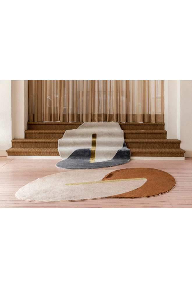 Organic Shaped Woven Rug 5' x 8', Zuiver Phila, Brown