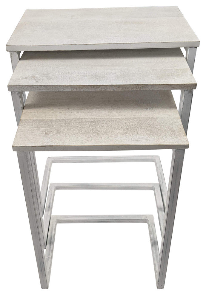 Easton Nesting Table Set, Whitewash