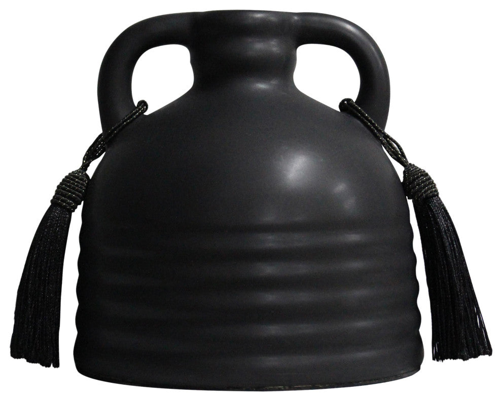 Adonis Ceramic Vase, Black