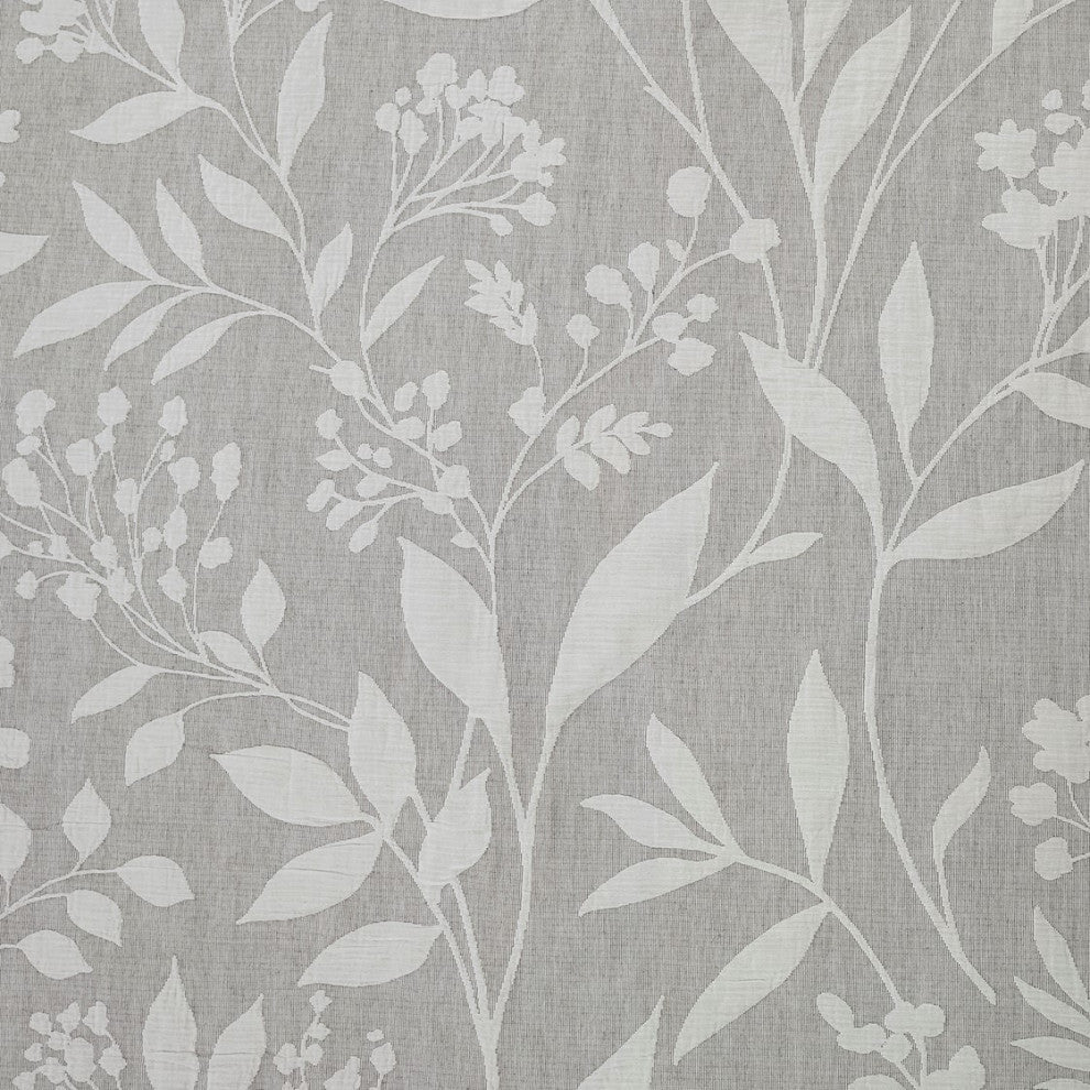 Croscill Home Winslow Botanical Textured Cotton Shower Curtain, Gray