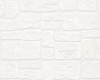 Dekora Natur 6, Naturally Multifaceted White Wallpaper Roll