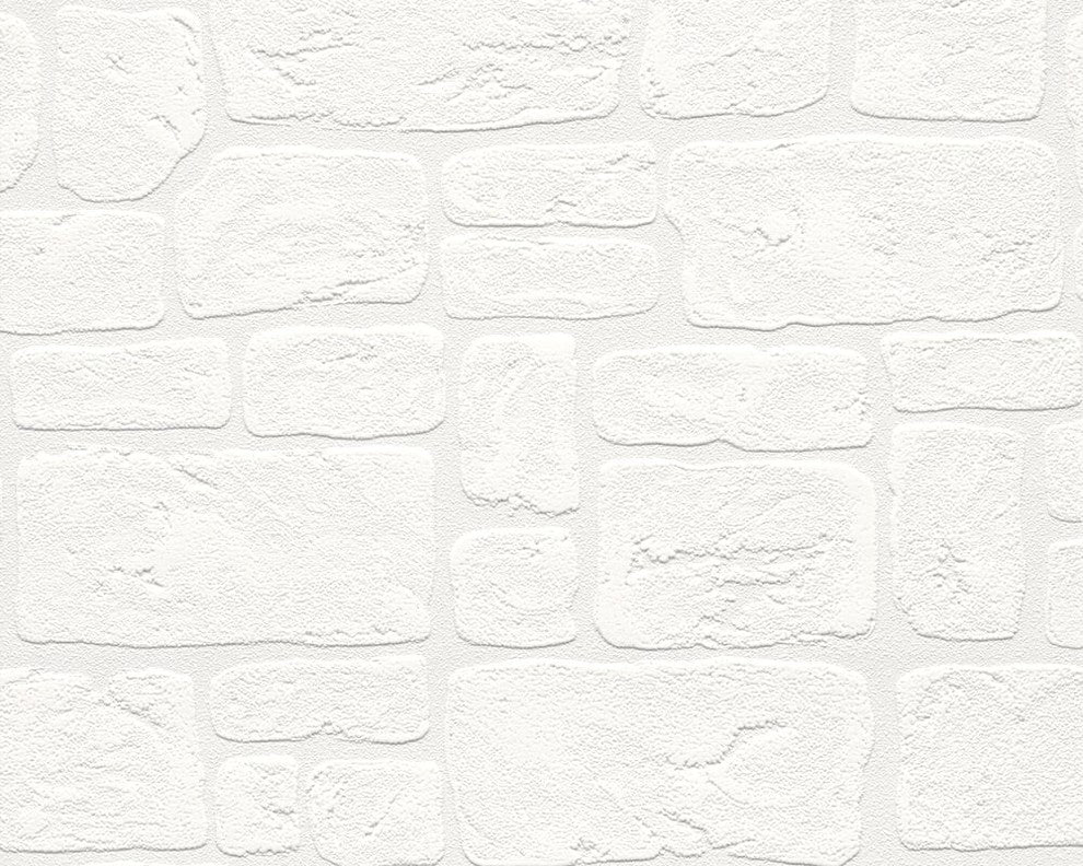 Dekora Natur 6, Naturally Multifaceted White Wallpaper Roll