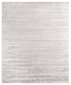 Sanctuary Handmade Hand Loomed Wool and Bamboo Silk Gray/Ivory Area Rug, 6'x9'