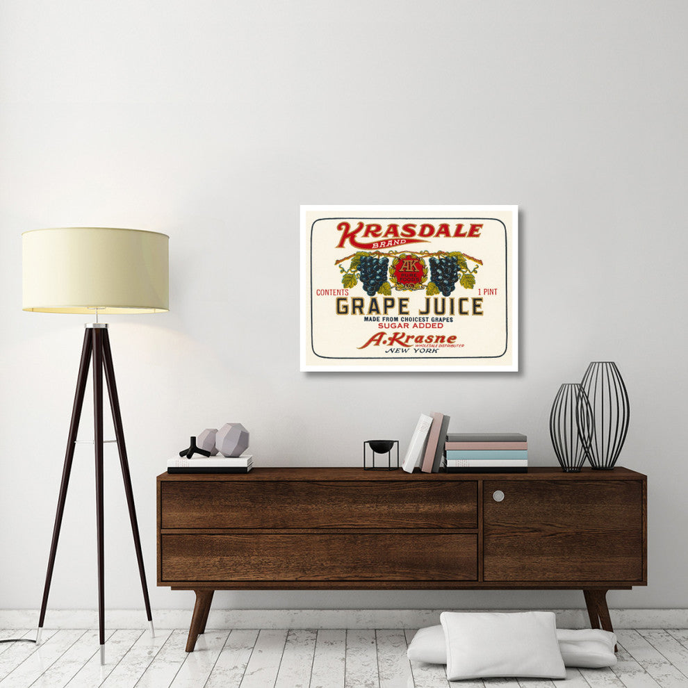 "Kransdale Brand Grape Juice" Digital Paper Print by Retrolabel, 38"x29"