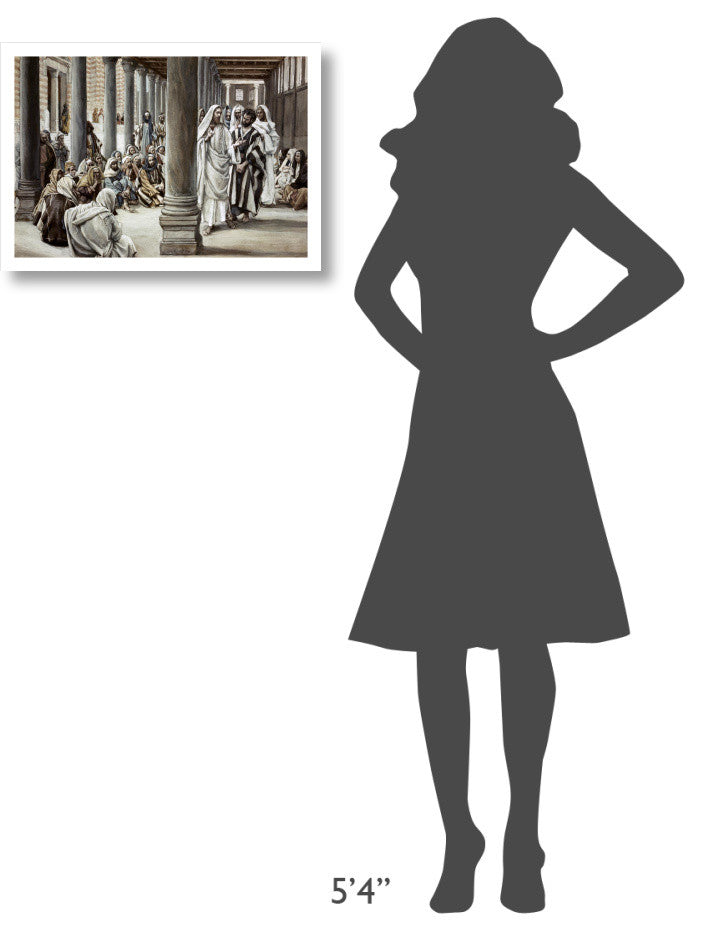 "Jesus Walking On Solomon's Porch" Digital Paper Print by James Tissot, 24"x17"