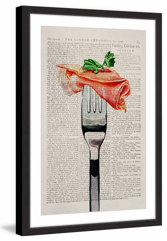 "Jamon Serrano II" Framed Painting Print, 16"x24"