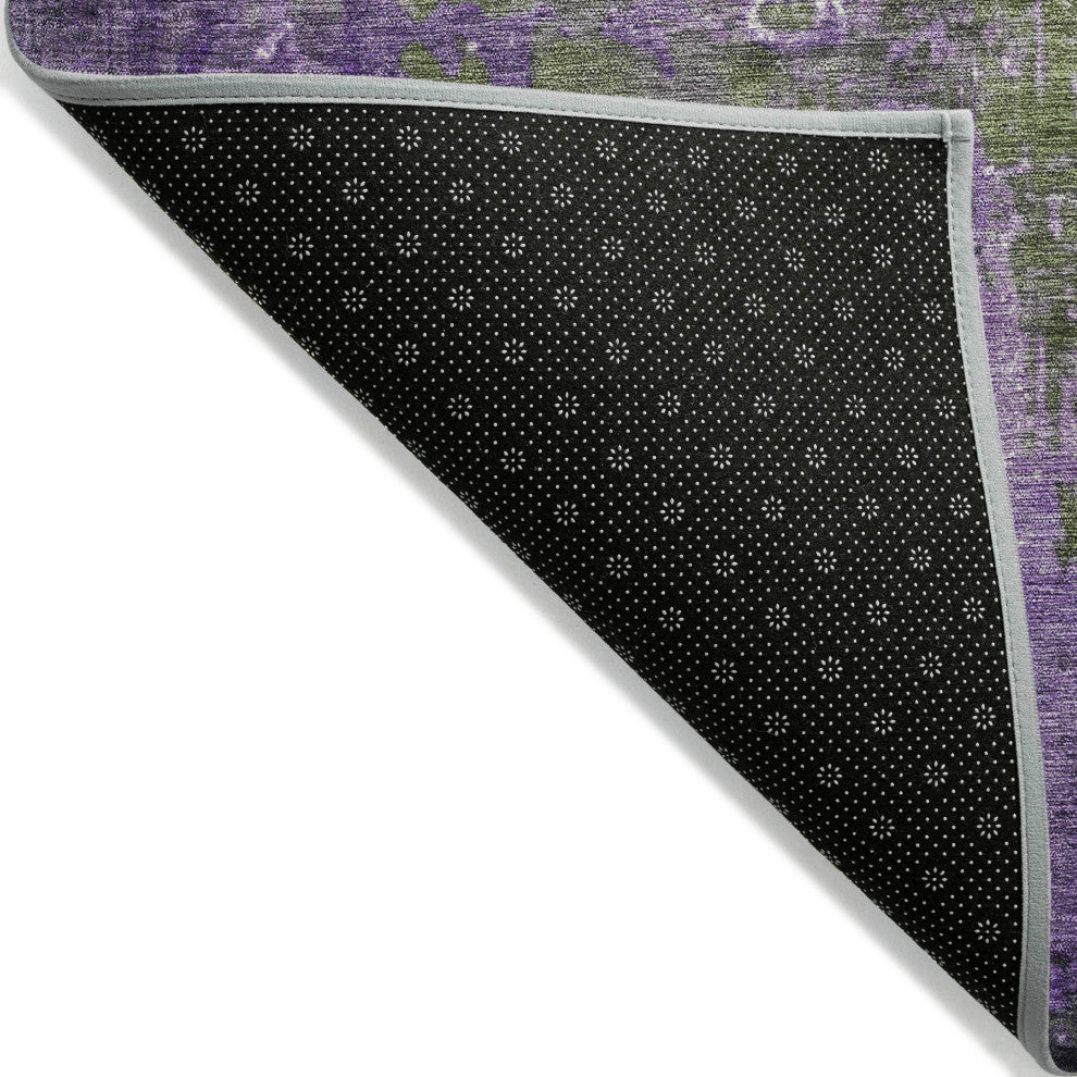 Machine Washable Indoor/Outdoor Chantille ACN1870 Olive 5' x 7'6" Rug