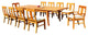 11-Piece Outdoor Teak Dining Set, 122" X-Large Rectangle Table, 10 Osbo Chairs