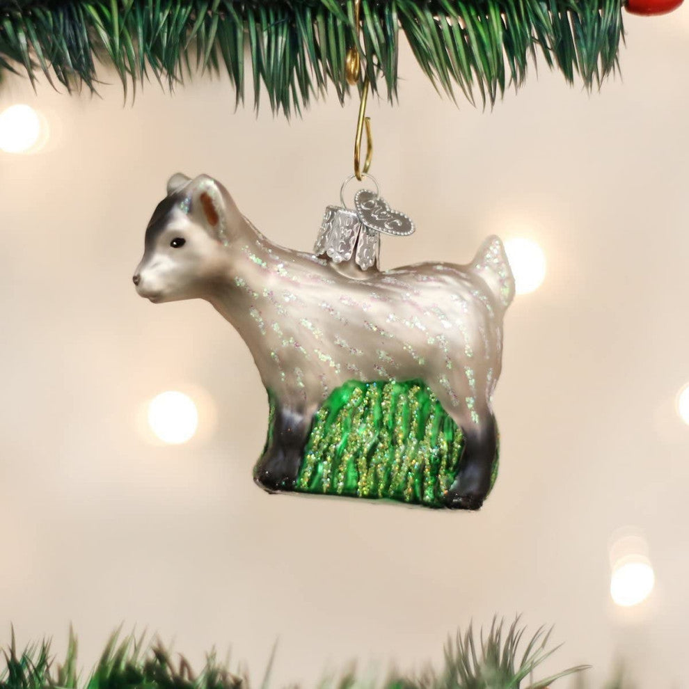 Old World Christmas 12285 Glass Blown Pygmy Goat Ornament