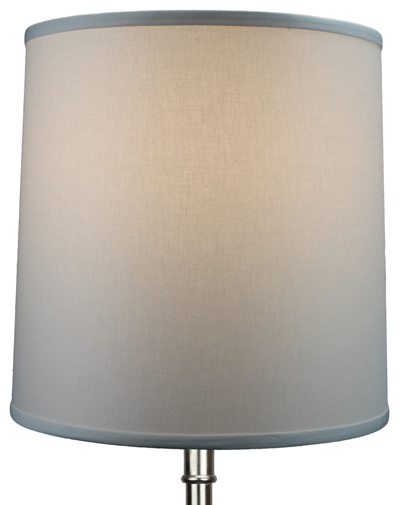 Fenchel Shades 14"x15"x15" Brass Spider Attachment Empire Lamp Shade, Linen Ivor