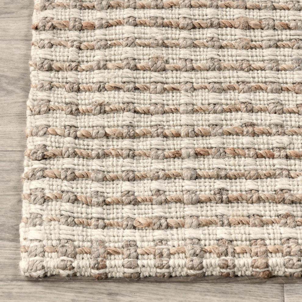 Huntington Handwoven Jute Natural Accent Area Rug, 8x10