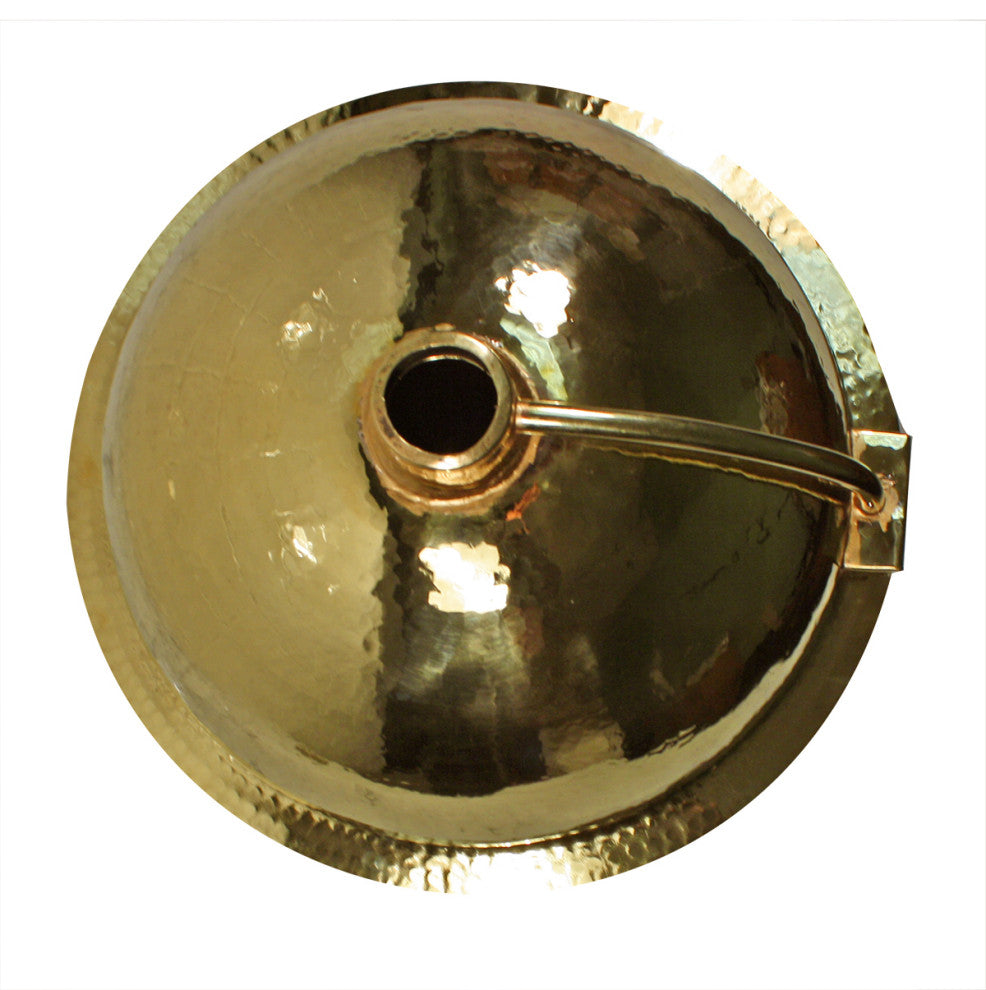 Nantucket Sinks Round Hand Hammered Brass Lavatory Sink