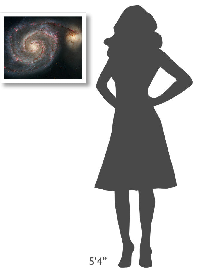 "M51 - The Whirlpool Galaxy" Digital Paper Print by NASA, 22"x18"