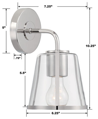 Fulton 1-Light Polished Nickel Bathroom Vanity