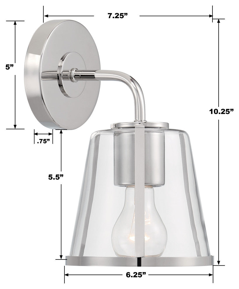 Fulton 1-Light Polished Nickel Bathroom Vanity