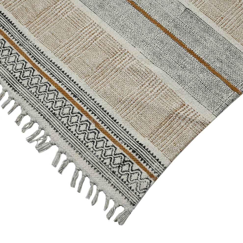 DUNE Briel Area Rug, Brown, 3' x 5', Geometric