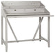 Industrial Rustic Convertible Desk, Pine Frame With Pull Out Tray, Quartz Gray