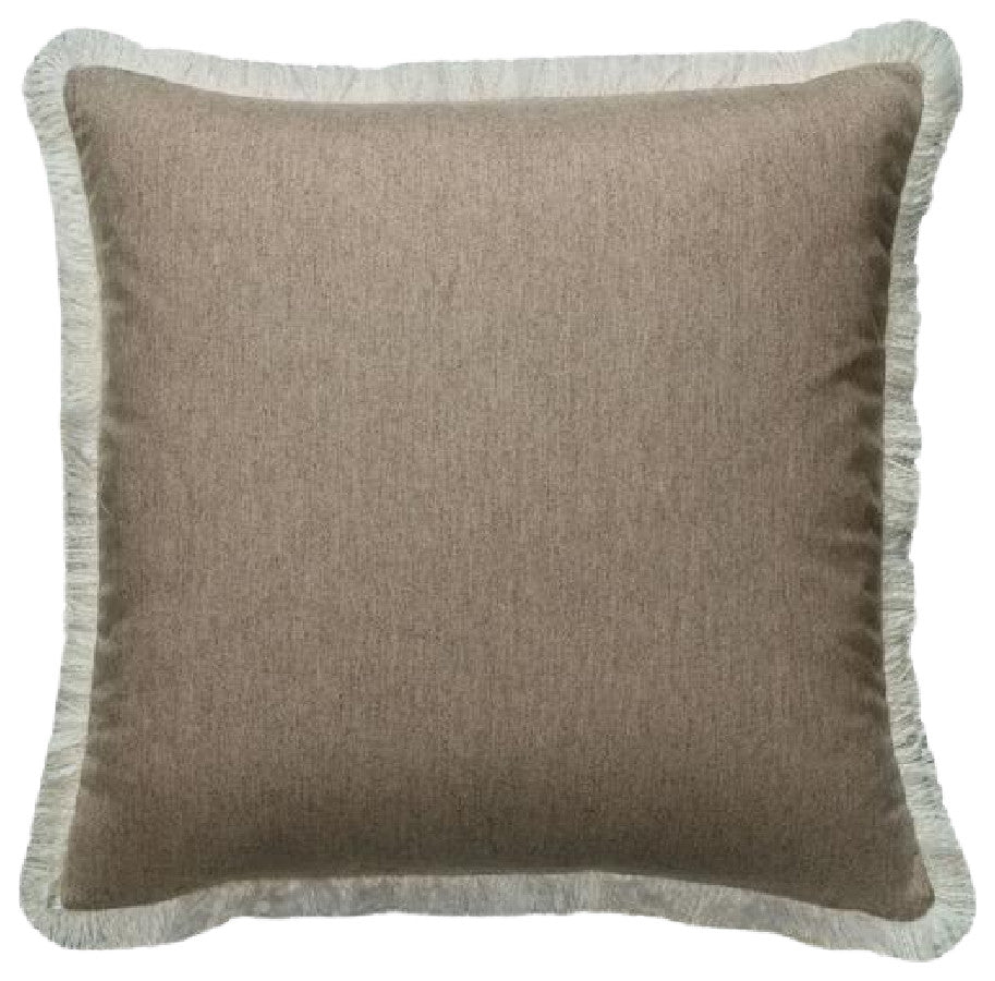 Camel Tone Wool Square Cushion, Andrew Martin York