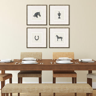 Equestrian, 4-Piece Set Framed Art