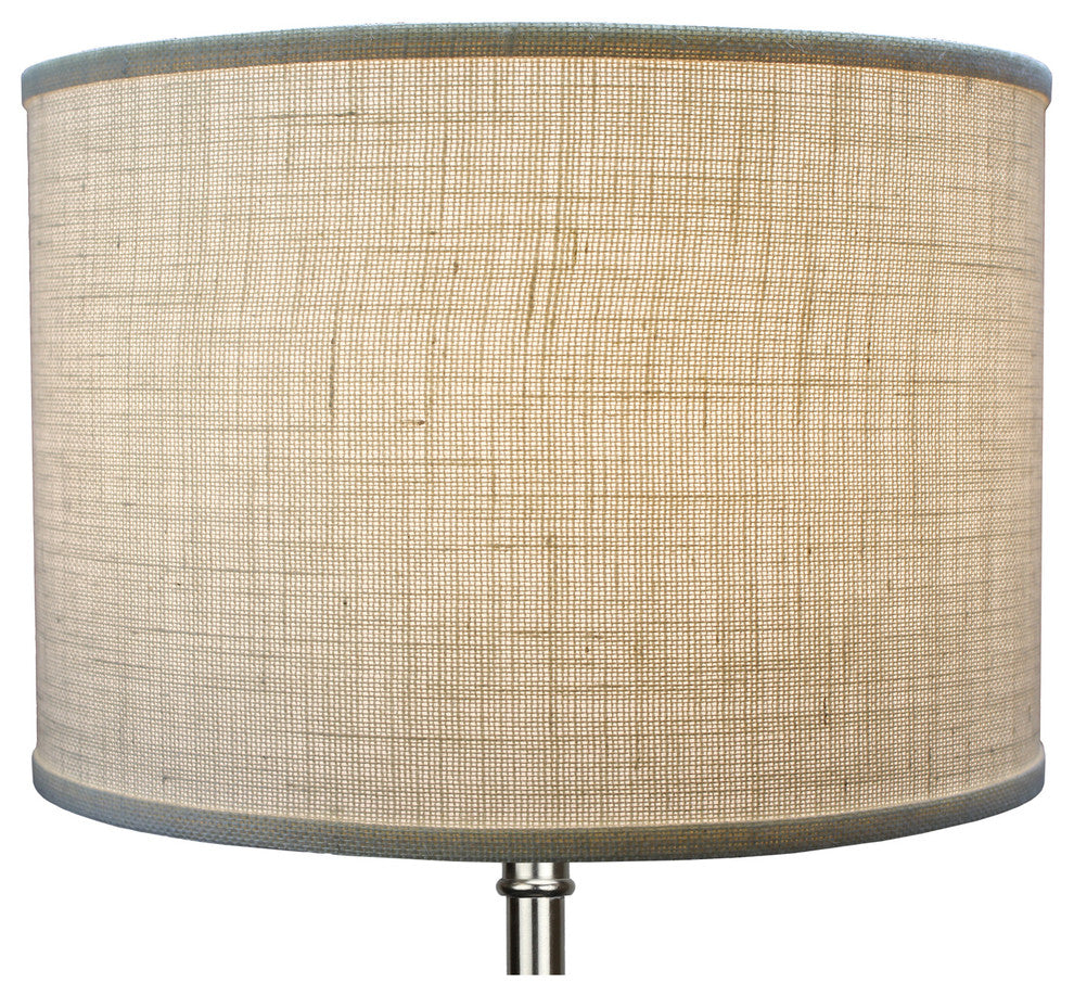 Fenchel Shades 16"x16"x11" Spider Attachment Drum Lamp Shade, Burlap Off W