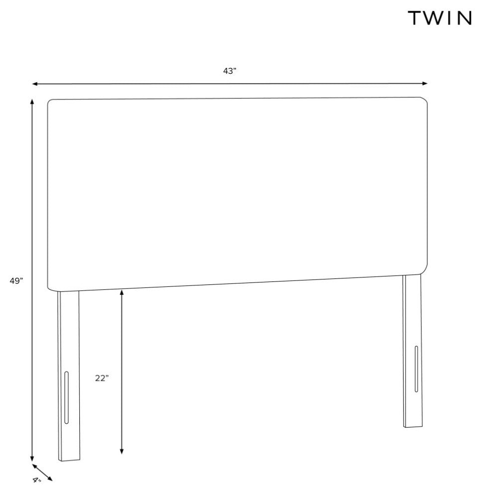 Twin Headboard, Velvet Blush