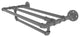 Pipeline Wall Mounted Towel Shelf with Towel Bar, Matte Gray, 30"