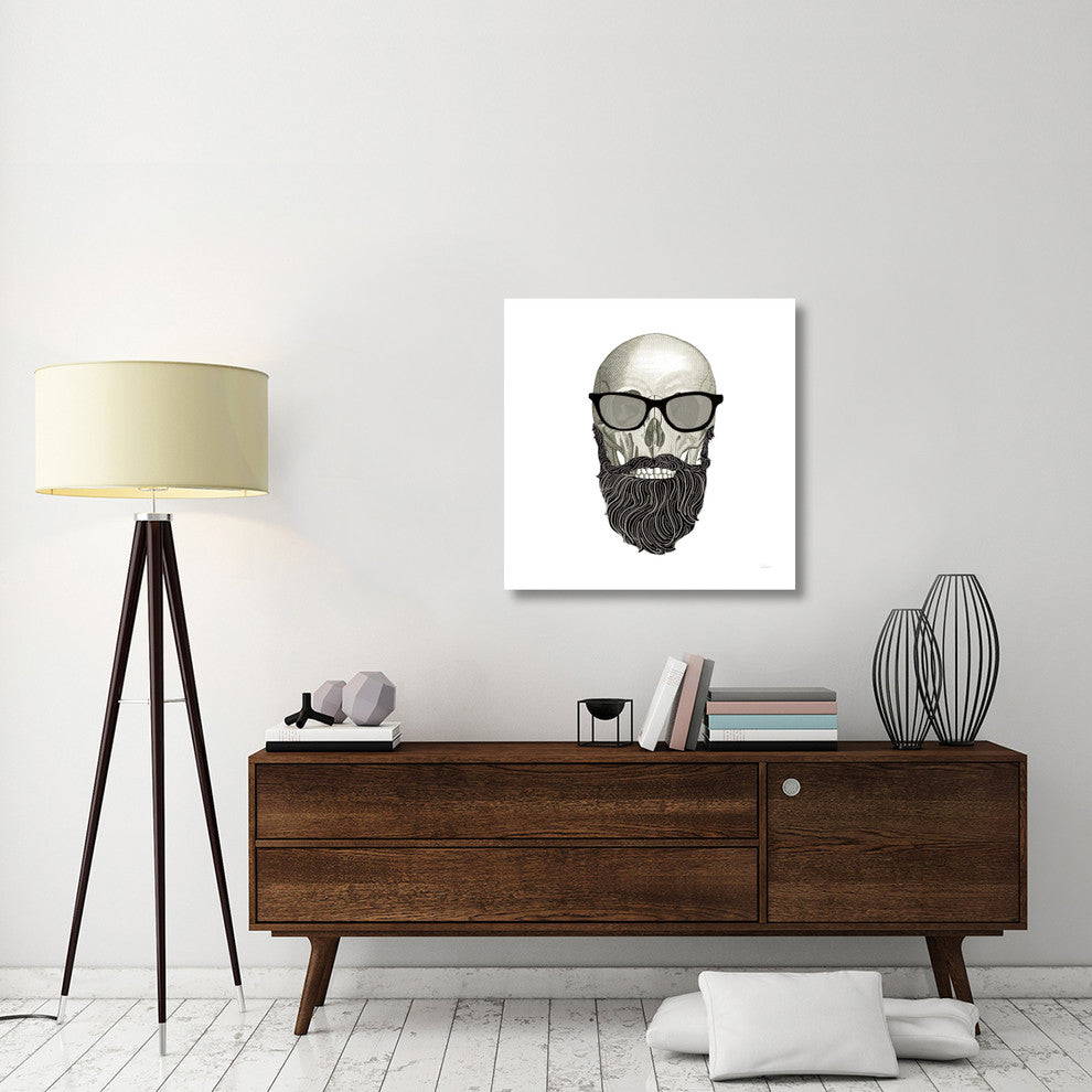 "Hipster Skull I" Digital Paper Print by Sue Schlabach, 32"x32"