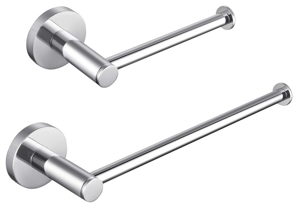 Circular 2-Piece Bathroom Hardware Set, Chrome