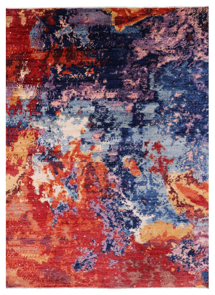 Handmade Modern Wool Rug 8' 5" X 11' 9" Q9680