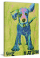 "Blue and Yellow One Nation" Painting Print on Wrapped Canvas, 30"x45"
