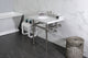 Kingston Brass LMS3030MB8 30" Carrara Marble Console Sink, Legs