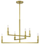 Crystorama DNT-6036-AG Dante 6-Light Aged Brass Chandelier
