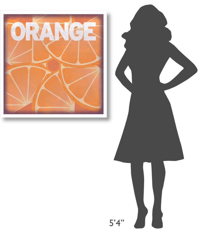 "Citrus - Orange" Digital Paper Print by BG.Studio, 32"x32"