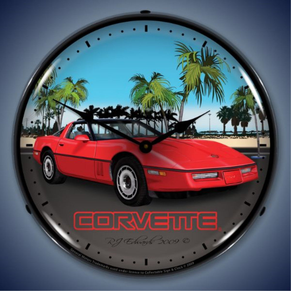 GMRE903204 C4 Red Corvette Clock
