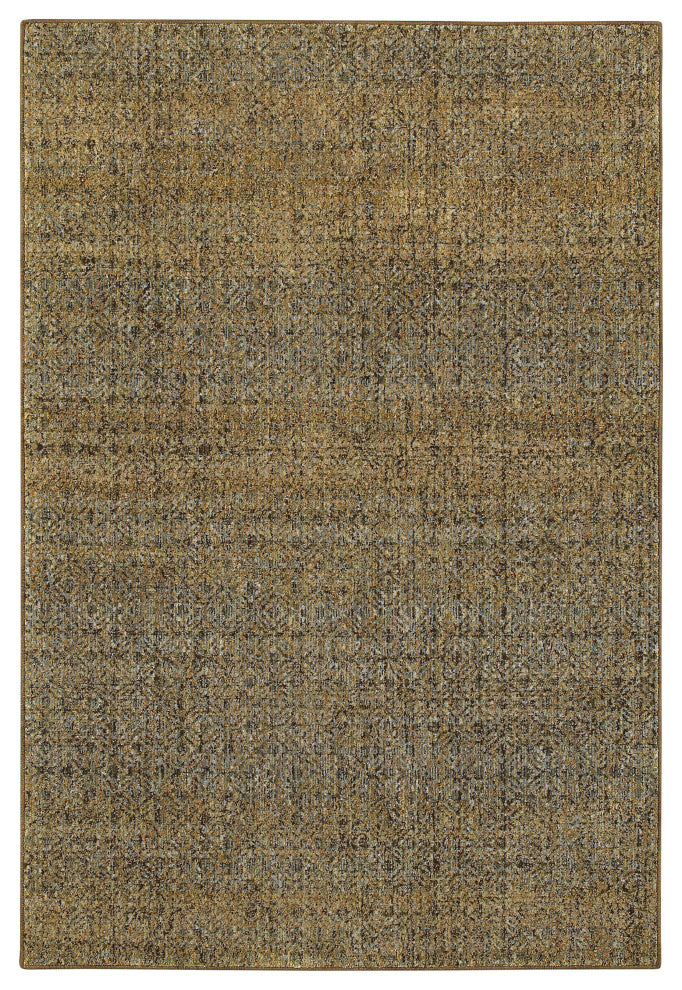 Aegina Diamonds Green/Gold Area Rug, 6'7"x9'6"