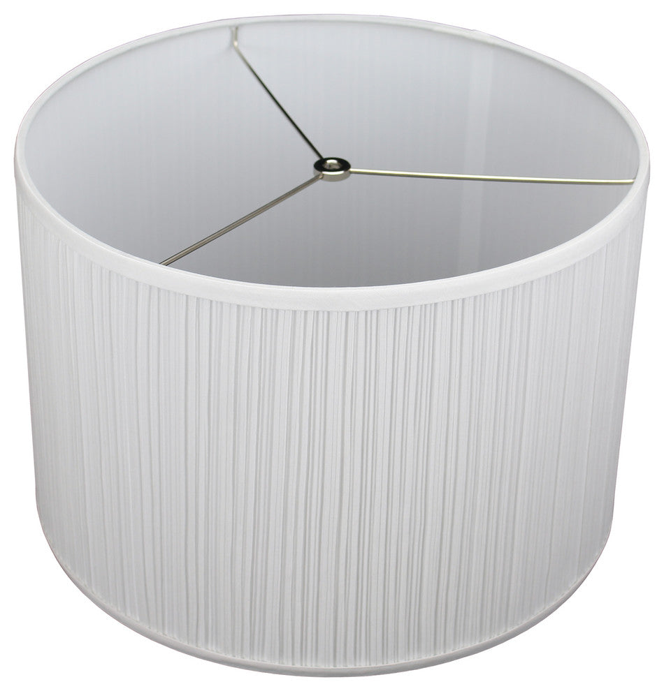 Fenchel Shades 16"x16"x11" Spider Attachment Drum Lamp Shade, Pleated Mush