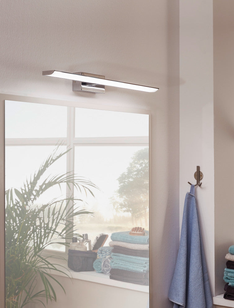 3x3.2W LED Vanity Light With Chrome Finish and White Acrylic Shade
