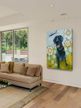 "Happy Girl" Painting Print on Canvas by Tori Campisi