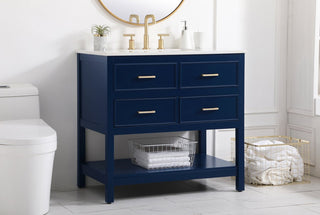 Home Living 36" Single Bathroom Vanity, Blue