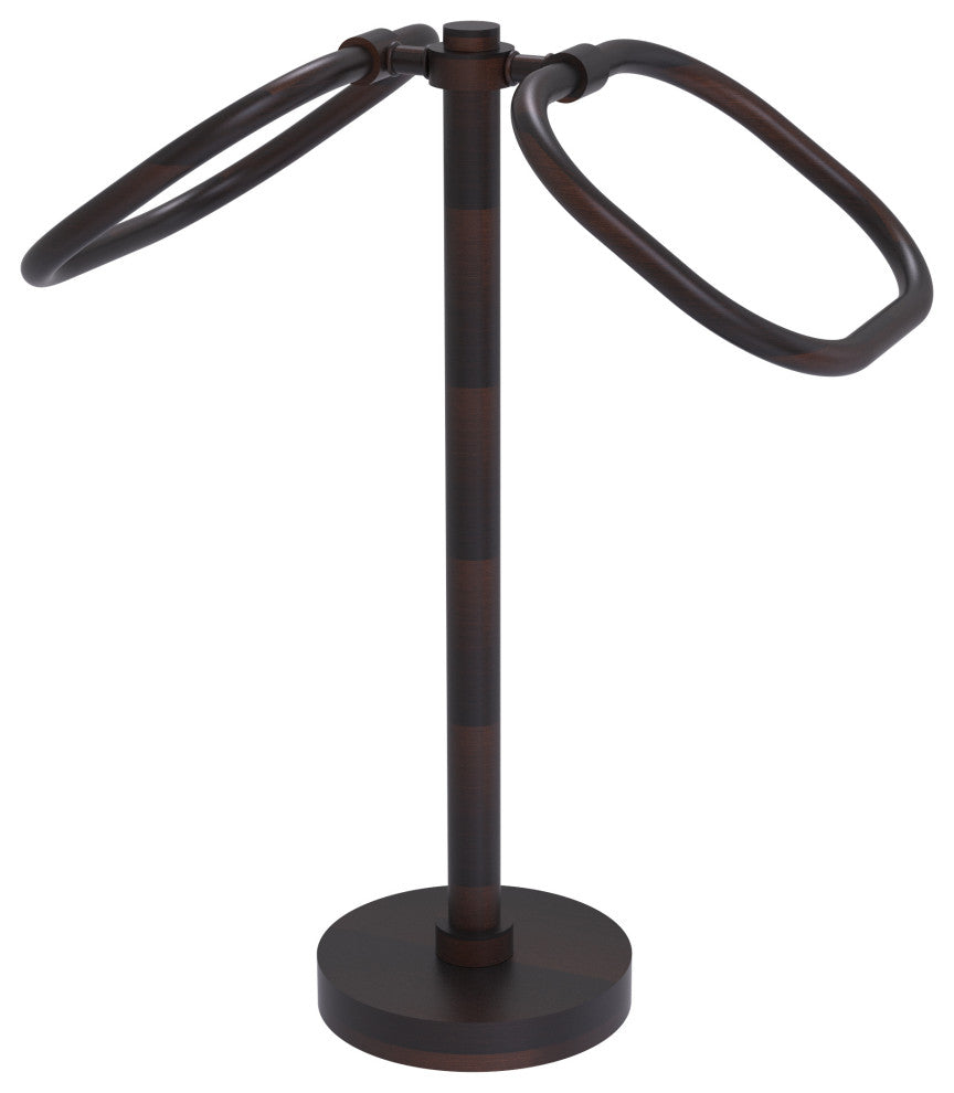 Two Ring Oval Guest Towel Holder, Venetian Bronze