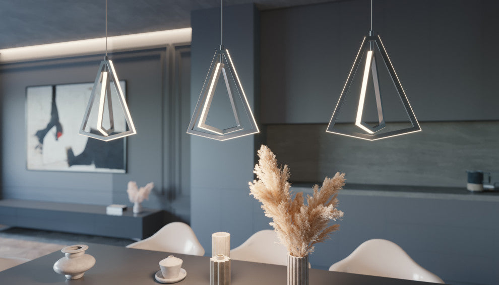 Gianna 15" Pendant, Satin Nickel