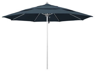 11' Fiberglass Umbrella Silver Anodized, Sapphire, 11'