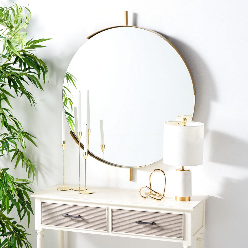 Safavieh Orford Mirror Brushed Brass