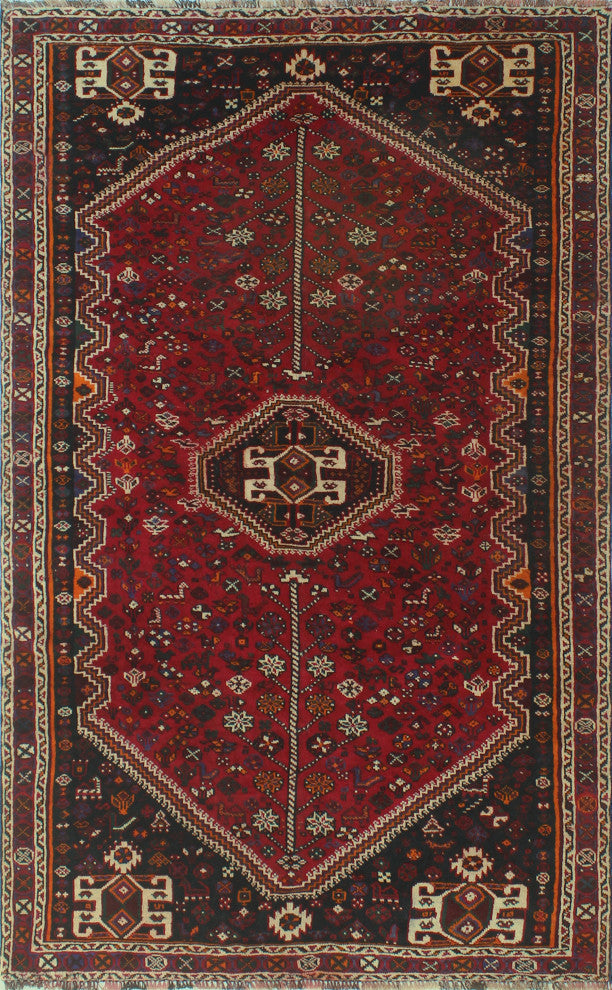 Fine Vintage Distressed Belleza Red Rug