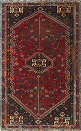Fine Vintage Distressed Belleza Red Rug